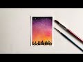 Simple and easy watercolour painting  sky painting