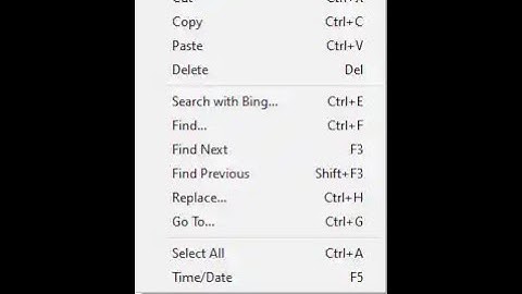 How to use Notepad Edit Menu