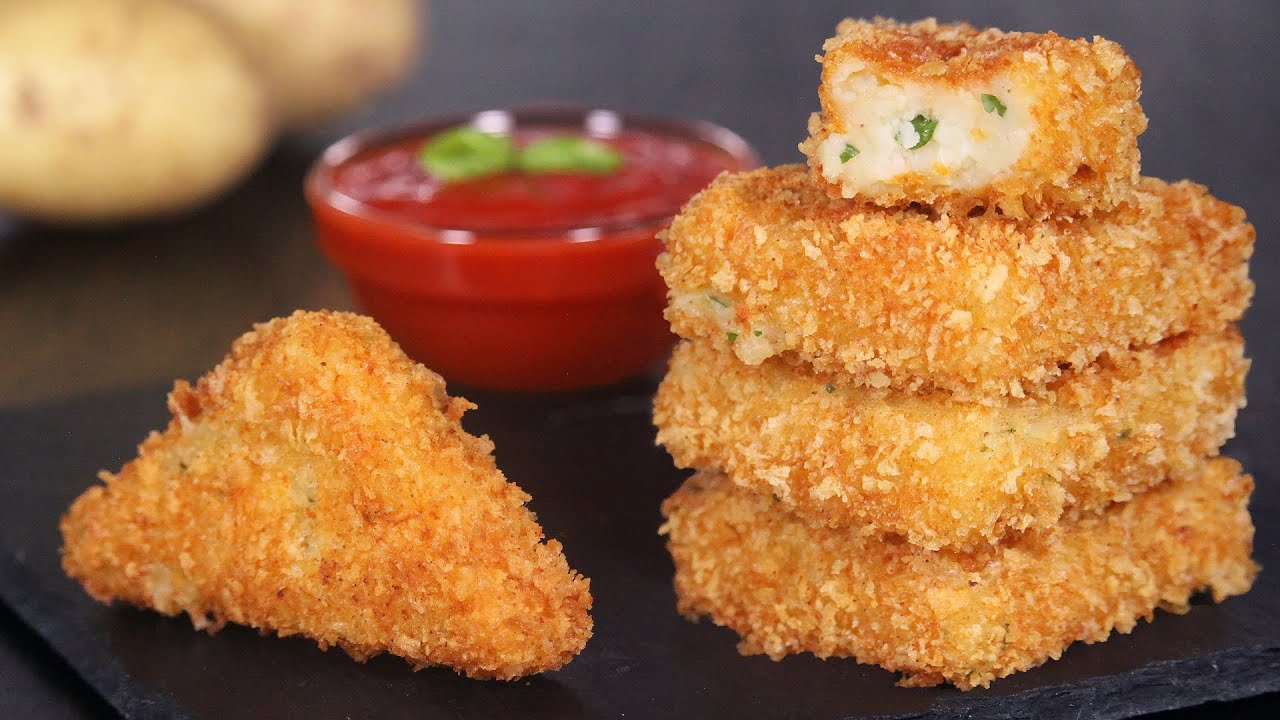 Potato Cheese Triangle | Potato Nuggets | How Tasty Channel