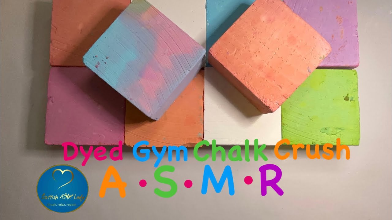 Dyed Gym Chalk Crush ASMR | Soft Gym Chalk ASMR - YouTube
