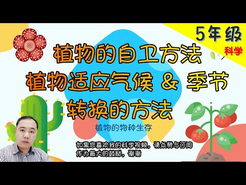 【植物的自卫方法】| 【植物适应气候和季节转换的方法 】 | 5年级 | KSSR  | TSLAU