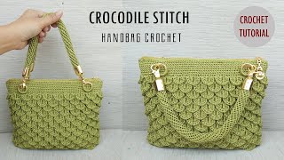 CROCHET : Tas Rajut Broomstick Crochet BagTutorial (Subtitle Available)