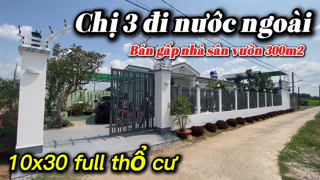 Chị 3 đi nước ngoài bán căn nhà sân vườn vừa mới xây xong | Em Lung Nhà Vườn ms001