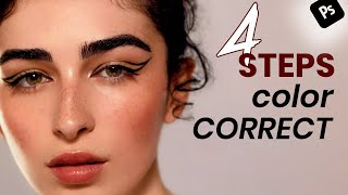 Color Correction With Easy "4-STEPS" Technique I Photoshop Tutorial