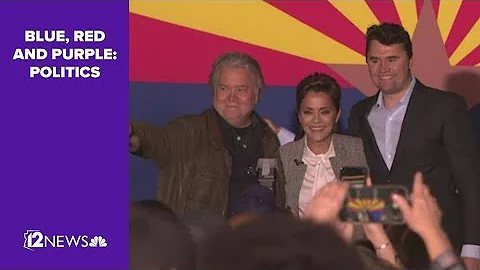 Kari Lake welcomes Steve Bannon to Chandler rally