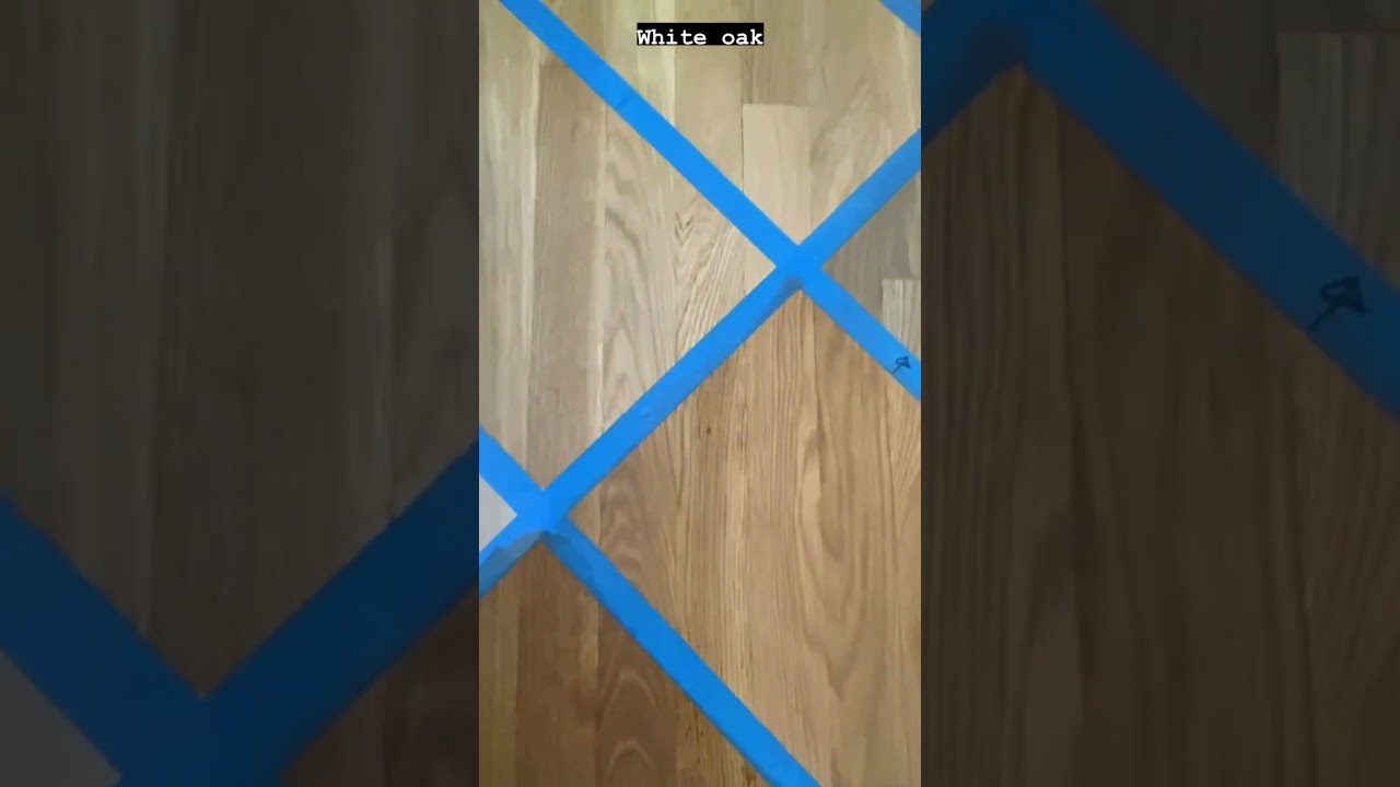 White oak. Stain samples. 