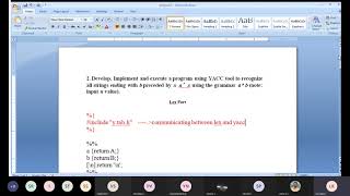 example of yacc programs