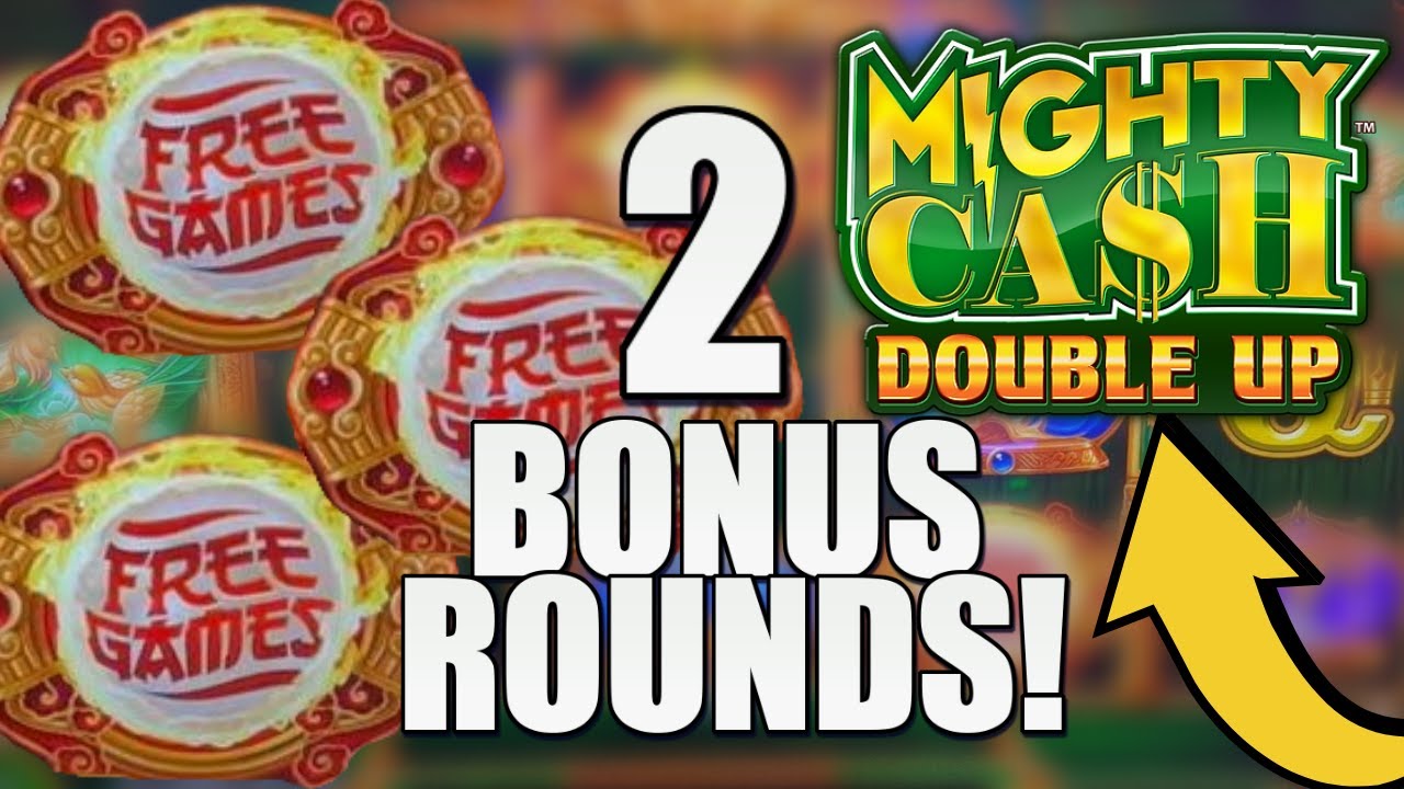 BOTH Bonus Features on Mighty Cash DOUBLE UP Slot Machine