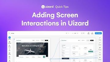 Adding Screen Interactions in Uizard