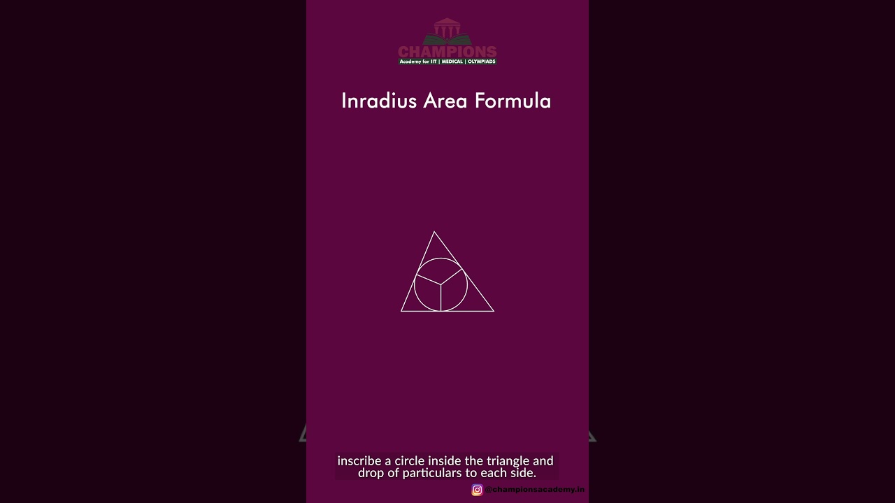 Animated proof of Inradius Area Formula