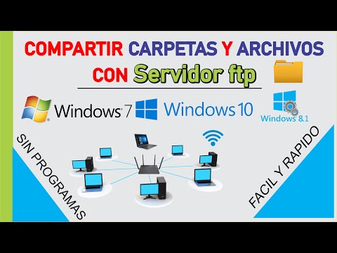 COMPARTIR ARCHIVOS Y CARPETAS - CREAR SERVIDOR FTP - WINDOWS 10 - SIN PROGRAMAS - FÁCIL Y RÁPIDO.