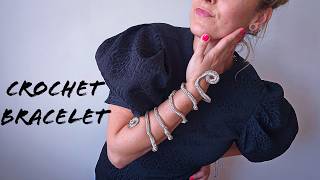 How to crochet a bracelet / anklet for BEGINNERS EASY