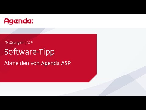 Abmelden von Agenda ASP – IT-Lösungen | Agenda-Software-Tipp