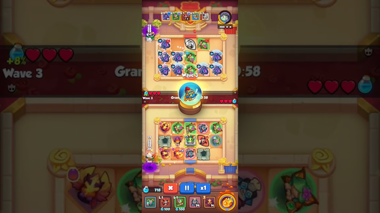 Phoenix lvl 7 Vs Demon Hunter lvl 12 | Rush Royale Gameplay