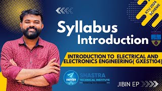 Syllabus Introduction | Introduction to Electrical and Electronics | GXEST104 | KTU 2024 Scheme