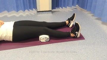 Physiotherapy: Inner range quads and leg raise