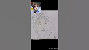 jin sketch outline💜#youtubeshorts#tranding#ytshorts#art#bts#btsarmy#viral#3d#jin #shorts#seven #song