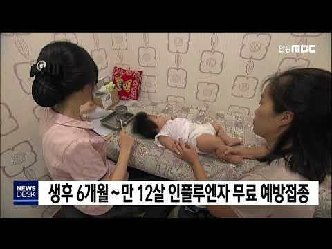 오늘부터 인플루엔자 무료 예방접종 / 안동MBC