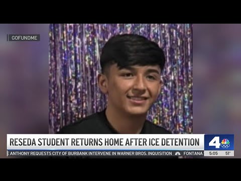 Reseda student returns home after ICE detention - YouTube