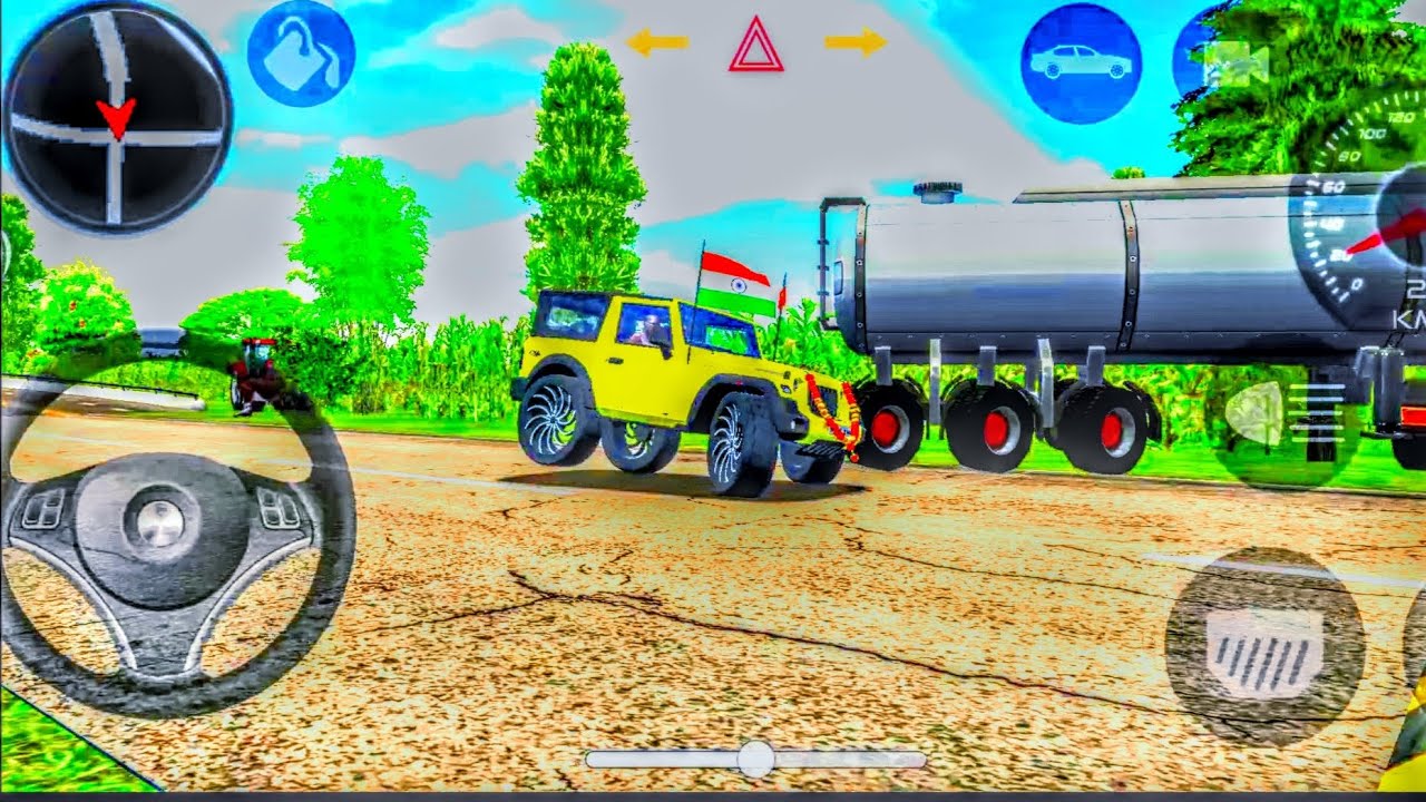 Yellow Thar || Village Thar Entry || Stand Video || Indian Car Simulator 3D Game ||  Game Play video