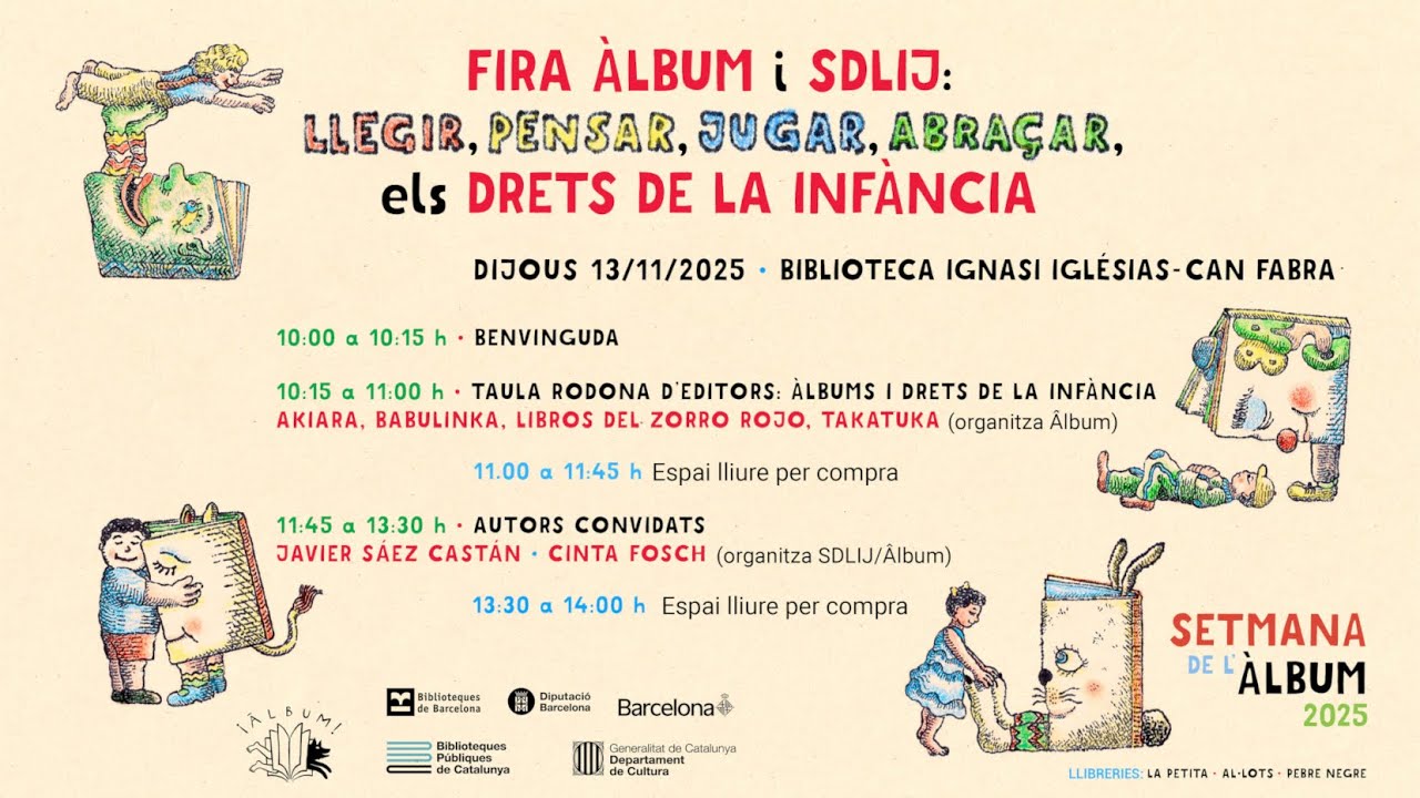 Fira Àlbum i SDLIJ: llegir, pensar, jugar, abraçar, els drets de la infància
