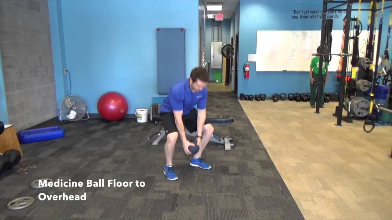 Medicine Ball Floor to Overhead YouTube