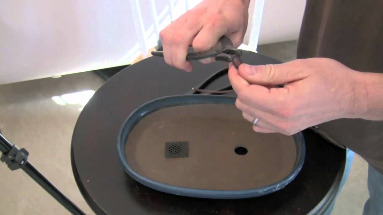 How to Bonsai Pot Preparation Installing screening YouTube