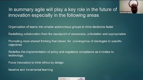 Iterative & Incremental Learning - from The Role of Agile in the Future of Innovation
