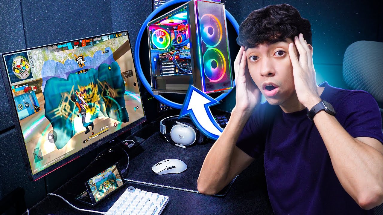 JOGUEI APOSTADO CONTRA EMULADORES NO FREE FIRE! (mobilador vs emulador)