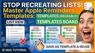 How to Use Templates in Apple Reminders on Mac (Save Time!)