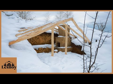 He began to build a dugout in the winter. Alone