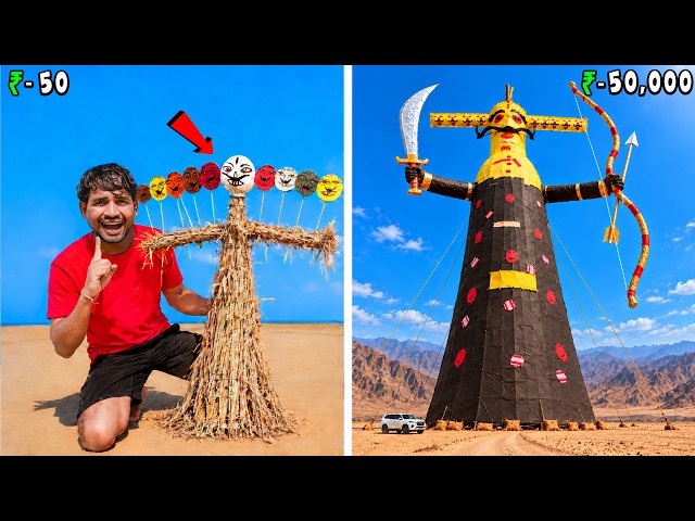 Biggest Ravan Shopping Challenge - ₹ 50 vs ₹ 50000 | किसका होगा सबसे बड़ा रावण ?