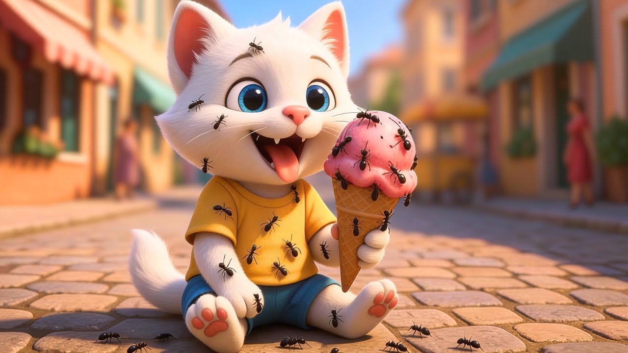 🐱🍦 AI Cat Story: A Cute Kitten and the Ice Cream Mishap 