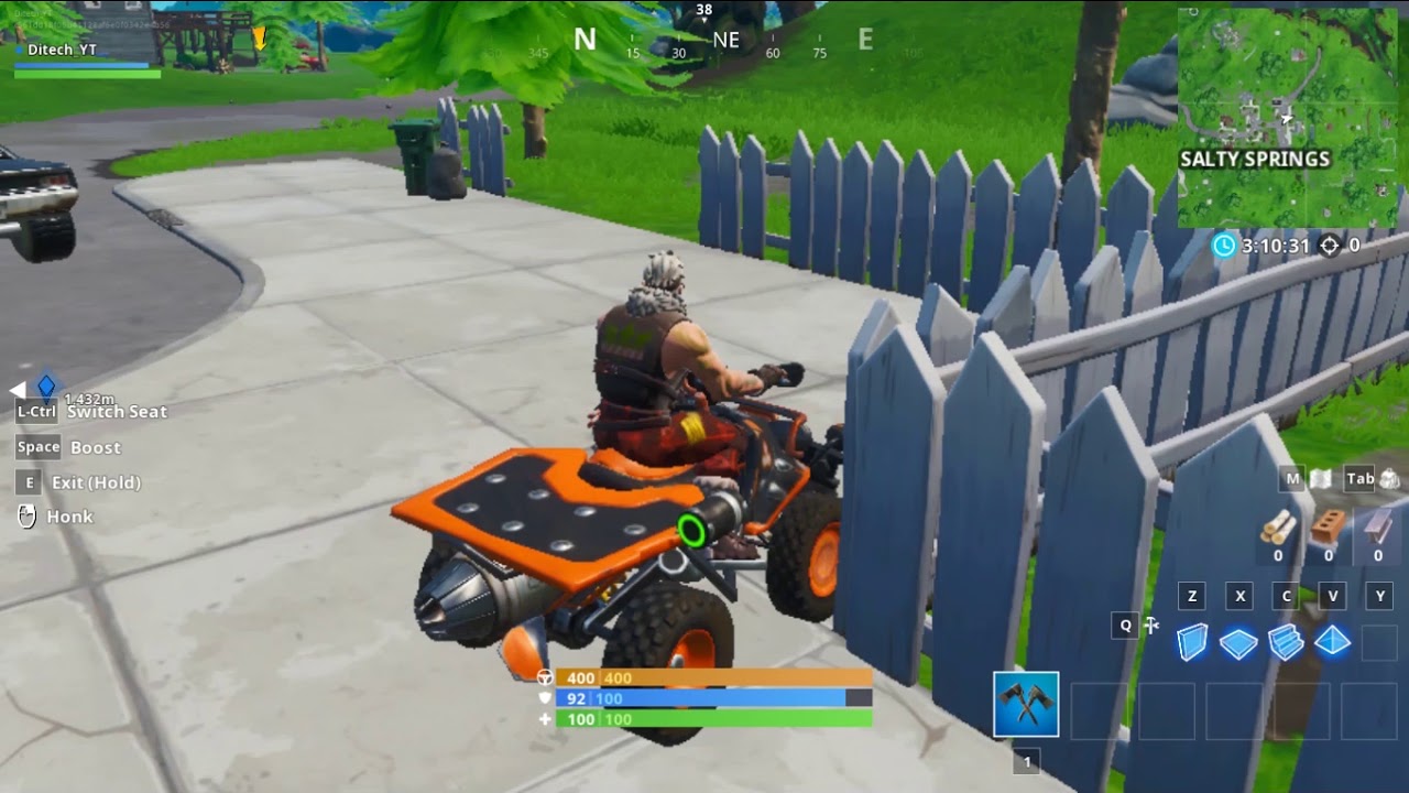 Visit Haunted Hills and Salty Springs in a single match - FORTNITE SEASON 9 WEEK 3 CHALLENGES