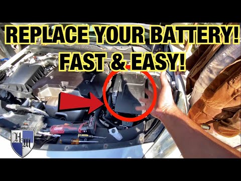 STEP BY STEP HOW TO REPLACE BATTERY ON A 2013-2015 CHEVROLET MALIBU 2 5L FAST  amp  EASY 