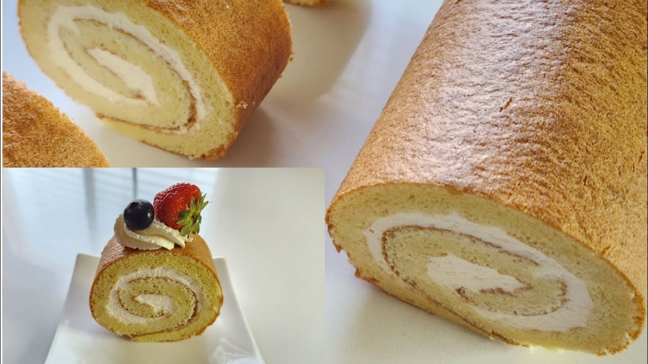 Рулет хийх жор (Ороомог бялуу/ Roll Cake recipe / 롤케이크 레시피