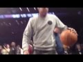 Jay-Z Gettin His Dribble On Just Before The Nets Vs Knicks Game @ Barclay Center.