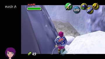 get past the snowballs without any items - Majoras Mask
