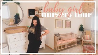 BABY GIRL NURSERY TOUR 2020 | BOHO \& MINIMAL NURSERY | NURSERY ORGANIZATION