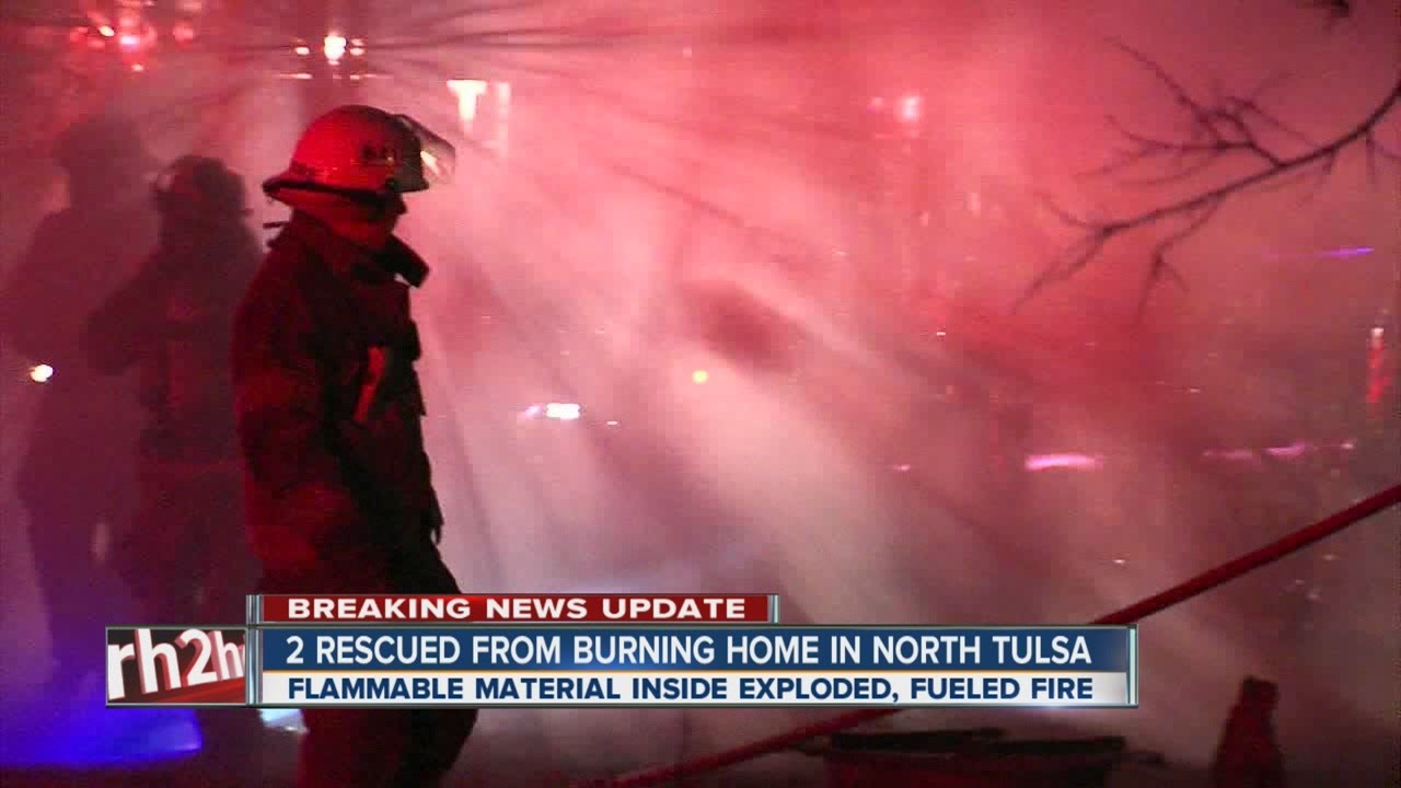 Fire investigators look for cause in Tulsa house fire - YouTube
