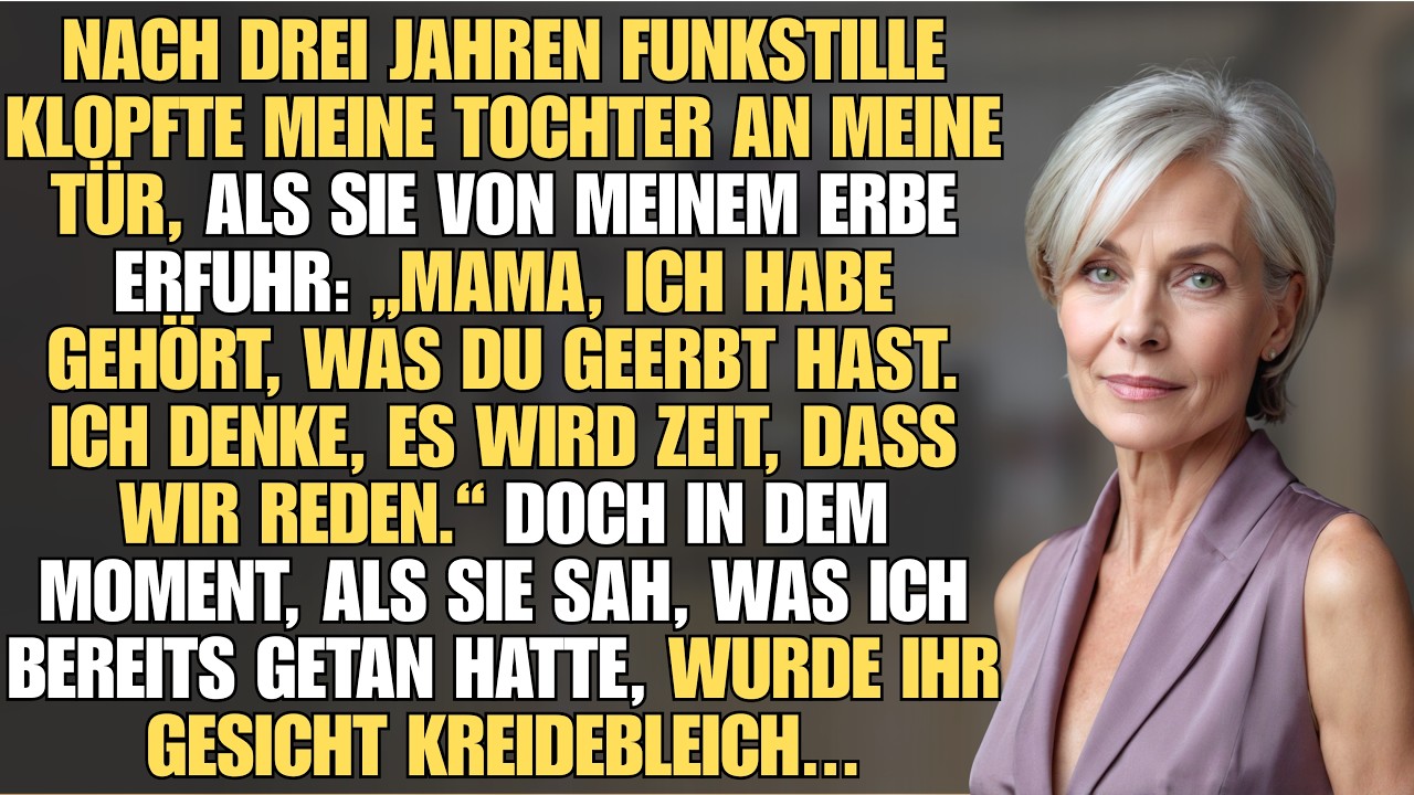 Ich wischte gerade die Küchenzeile ab, als ein silberner SUV über meine Auffahrt knirschte. Drei Jahre lang hatte ich diesen Wagen nicht gesehen – nicht seit dem Tag, an dem ich meiner Tochter...