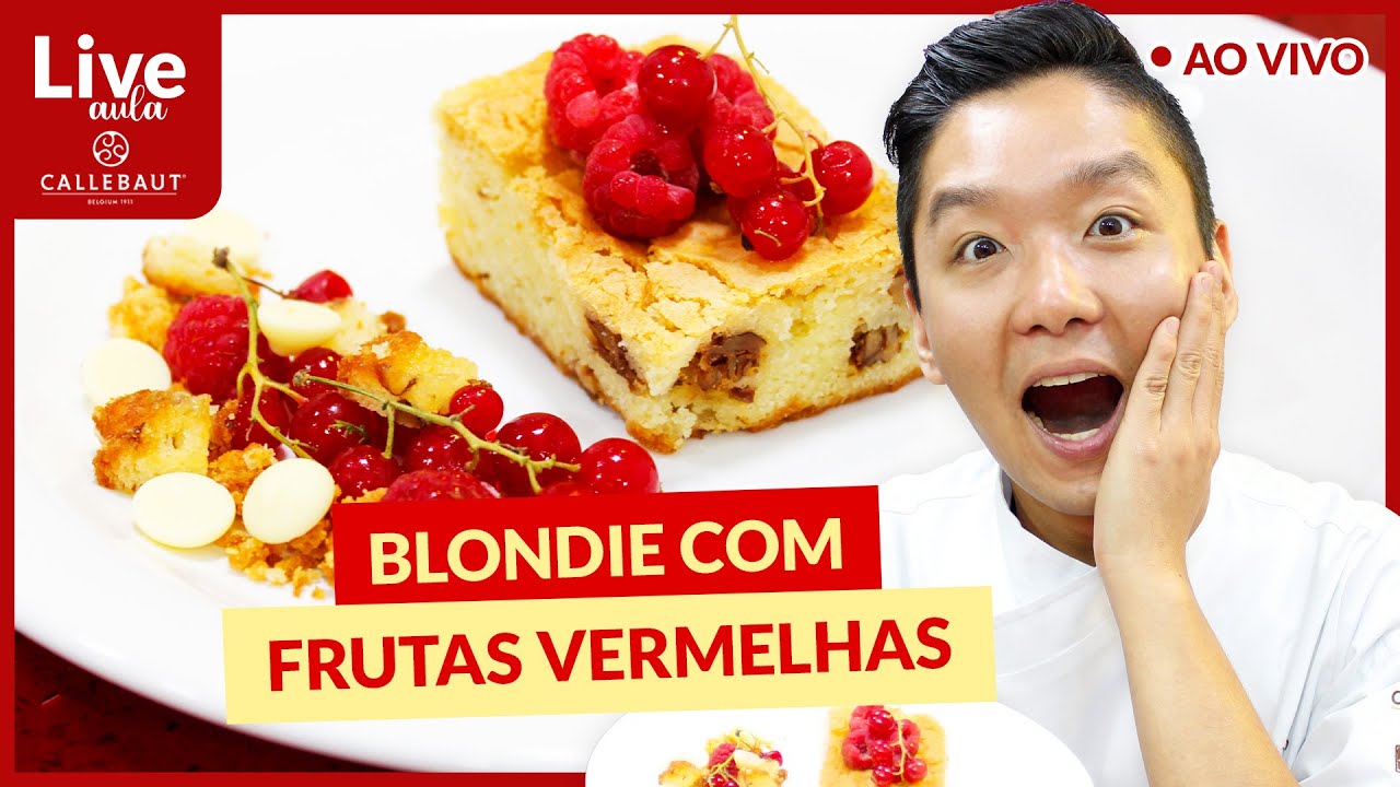 🔴 BLONDIE COM FRUTAS VERMELHAS | CHEF CESAR YUKIO | CALLEBAUT | LOJA SANTO ANTONIO