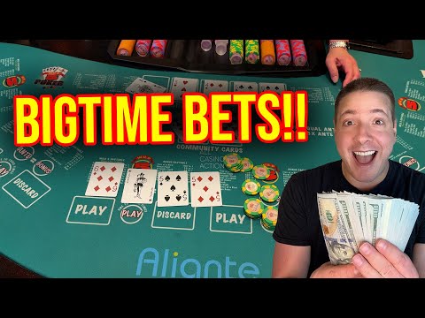 HAMMERING THE BONUSES AND BETTING BIG!! WILD 5 POKER IN LAS VEGAS!! #poker