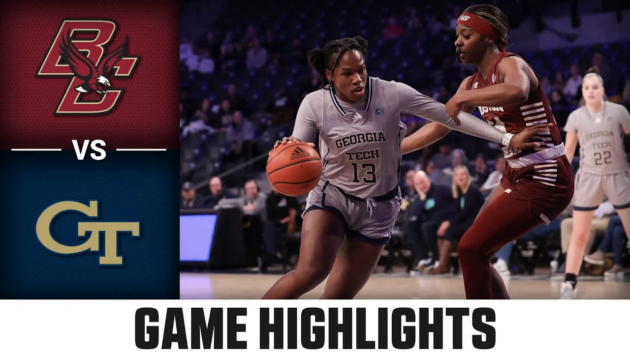 Boston College vs. Tech Game Highlights 202324 ACC Women’s