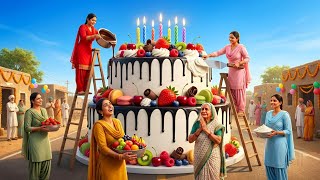 🎂 36 Foot Giant Birthday Cake! 😭 5 Behenon Ne Dadi Ji Ka Pehla Birthday Bana Diya Yaadgaar ❤️
