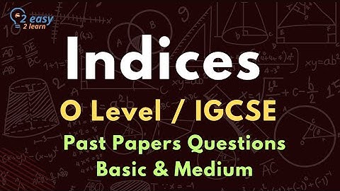 Indices Practice Worksheet | Basic and Medium Papers Questions | O Level 4024 math | IGCSE 0580 Math
