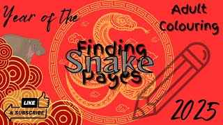 Snake Lover Looks for Snake pages - Adult Colouring - Finding pages for Year of the Snake