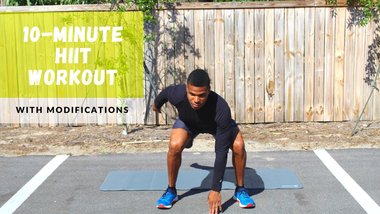 10- Minute HIIT Workout with modifications - YouTube