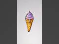 How to draw a cute ice cream cone🍦l Easy Doodle Drawing #doodleart #drawing #cute