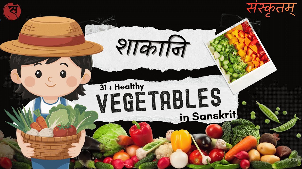 Very healthy Vegetables in Sanskrit | शाकानि  | Sanskrit Picture Dictionary | Visual Vocabulary 